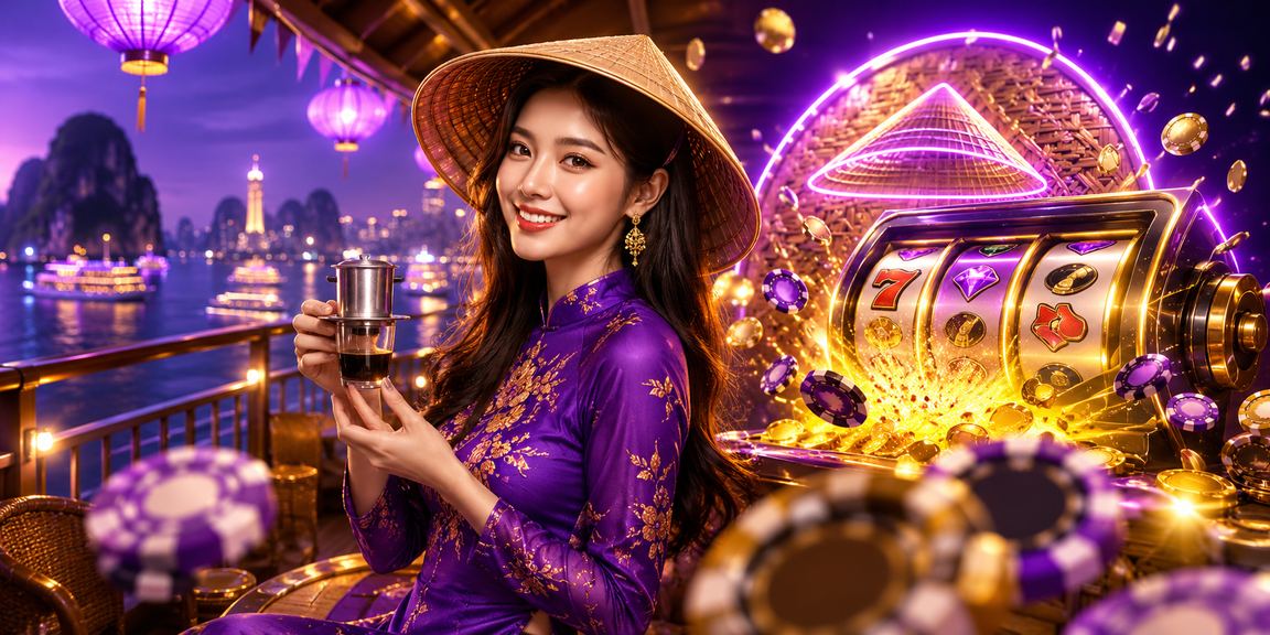 Trò chơi slot machine phong cách Hạ Long Bay trên nền tảng 819, giao diện tiếng Việt tươi sáng