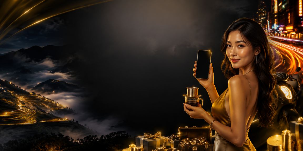 Người dùng tại Sa Pa xem xổ số và tra cầu lô qua điện thoại di động bên tách cà phê